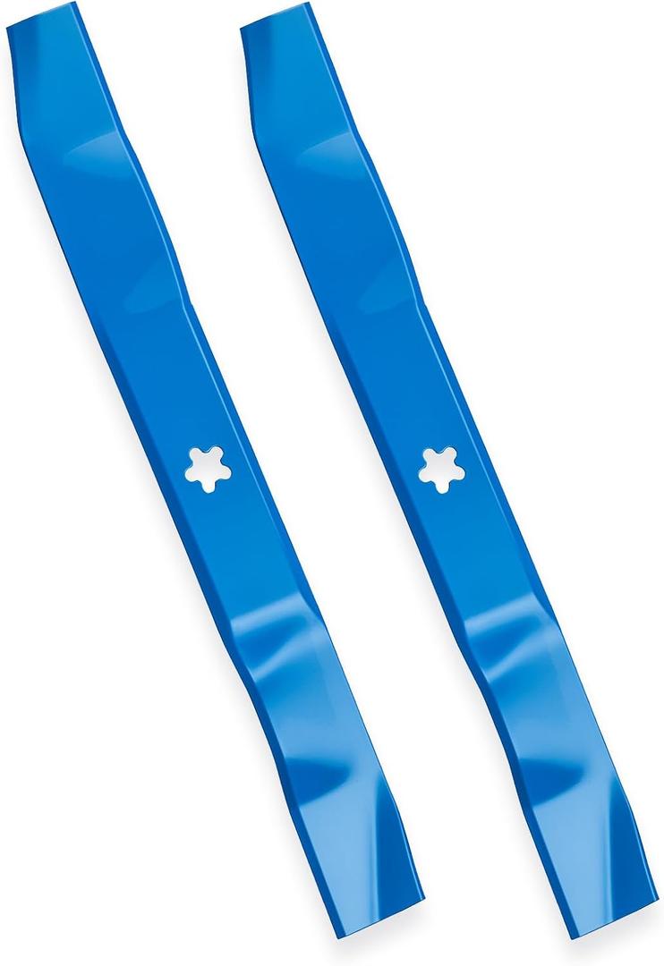 138971 42 inch 5-Star Mulching Blades for Craftsman LT1000 LT2000 YT3000 T110 Husqvarna YTH22V42 YTH18542 YTA18542 Poulan 42'' Deck Cut Lawn Tractor Zero-Turn Mower 127843 532138971 2-Pack, Blue