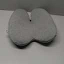 C CUSHION LAB Extra Dense Lumbar Pillow - Patented Ergonomic Multi-Region Firm Back Support for Lower Back Pain Relief - Lumbar Support Cushion with Strap for Office Chair, Car, Sofa, Plane - Grey