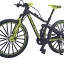 Ailejia Mountain Bike Toy Mini Cake Topper Dirt MTB Bicycle Ornament Vehicles Model Cake Toppers Road Model Downhill Bikes BMX Decoration Crafts for Home (Black Green)