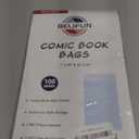100ct Silver-Age Comic-Book-Bags and Boards - Reusable Comic Book Boards and Bags for Comic Book Storage, 1 1/2" Flap Comic Bags and Backing Boards, Clear Protector and Protection Board Cardboards