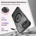 SEXYMOM Magnetic for iPhone 16e Case - Wireless Charging Compatible,Military Drop Tested Cover,Cute Floral Design for Women and Girls,Slim Fit Translucent Matte Phone Case - Blooming Flower