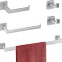5 Piece Bathroom Hardware Set 23.6 Inch Brushed Nickel Towel Bar Set Bathroom Accessories Sets Bathroom Towel Holder Set Towel Rack Set Heavy Duty Wall Mounted
