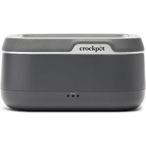 Crock-Pot 28-Ounce Mini Electric Heated Lunch Box, Portable Food Warmer, Perfect for Travel, Car, On-the-Go, Keeps Food Warm, Spill-Free, Dishwasher-Safe, Ideal Gift for Men and Women, Gray (3.5 Cups)