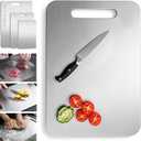 Stainless Steel Cutting board, Double sided Titanium Alloy Cutting Boards for Kitchen Meat Vegetables & Fruits Chopping Board Easy to Clean (18"  11.8", Extra Large)