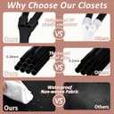 Wardrobe Closet, Quick and Easy Assembly, Black Portable Closet with 2 Hanging Rods 4 Storage Shelves and 8 Side Pockets, Sturdy and Stable Clothes Rack with Cover, for Bedroom and Dormitory