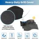 Grisun 7113 Grill Cover for Weber Q100 Q120 Q1000 Q1200 Q200 Q220 Q2000 Q2200 Q2400 Series Gas Grills, 600D, Waterproof, Anti-Fade Heavy Duty Grill Cover for Weber Q Series, 
35''x 32'' x 17.5''
