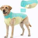 KYEESE Dog Cooling Vest, Lightweight Shirt with Insert Cooling Pad, Sun Protection Summer Heat Relief Outfit for Dogs, Reflective Dog Clothes for Outdoor Walking, Blue, 3XL (XXX-Large (55-75lbs))