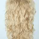 Topcosplay Men or Women 80s Mullet Wig Rock Disco Wigs Long Curly Blonde