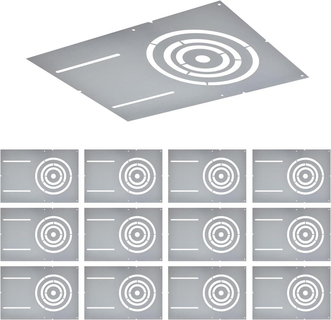 12 Pack New Construction Mounting Plate with 3-4-6" Round Hole 13 9" Galvanized Steel Recessed LED Light Plate in Wafer Light Bracket, Thin Recessed Ceiling Light with Junction Box