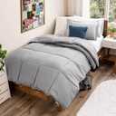Bare Home Comforter Set - Twin/Twin Extra Long Size - Ultra-Soft - Goose Down Alternative - Premium 1800 Series - All Season Warmth (Light Grey)