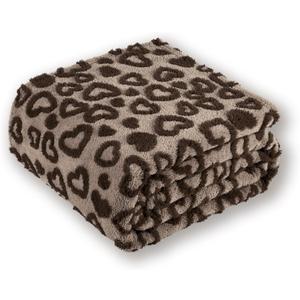 Grey Heart Throw Blanket for Couch - Cute Throw Blanket for Women, Small Blanket 50x60 Inches