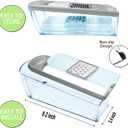 LHS Mandoline Slicer, 4 Sharp Stainless Steel Blades with Food Storage Container  Kitchen Tools for Cheese, Chocolate, Vegetables& Fruits - Dishwasher Safe (grey) (Gray)