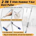 83pcs Paintless Dent Puller Kit, Body Repair Tools Dent Removal Tools with Golden Lifter, Slide Hammer T-Bar, Large Size Puller Dent Suction Cup for Car Refrigerator Door Ding Repair