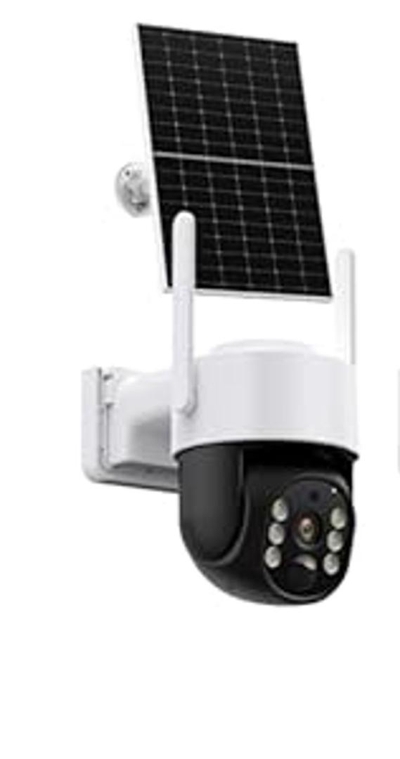 EYEEDGE Solar Security Cameras Wireless Outdoor, 2K Battery Powered WiFi Camera for Home Security, Solar Outdoor Camera with PIR Motion Detection,Color Night Vision,2Way Talk,IP65,Siren Alarm（1Pack）