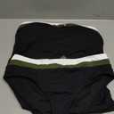 Daci Bandeau Tankini Swimsuits for Women - Two Piece Ruched Tummy Control Bathing Suit Strapless Swimwear wit h Bottom Size M. Black Color Block