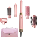 StyleVibe 6-in-1 Air Styler, Hair Dryer & Blow Dryer Brush with Auto-Wrap Curl L/R, Fast Drying, Smooth Blowouts, Root-Lift Volume, No Heat Damage Frizz-Free Thermal Brush, Gifts for Women