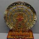 Mr. Christmas World's Fair Grand Ferris Wheel Musical Animated Christmas Decoration, with LED Lights and 50 Songs, 15 Inch, Gold