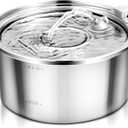 Automatic Stainless Steel Cat Water Fountain for Multi Pet Households, 3.2L/108oz, Large Capacity Dog Water Dispenser with Ultra Quiet Pump