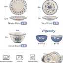 Ceramic Dinnerware Set, Series Western Ⅰ(Vintage Cobalt Blue)
Service for 8 people (24 Pcs), Microwave & Dishwasher Safe, Vintage floral pattern, Porcelain Dinnerware Set for Kitchen