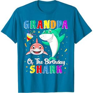 Grandpa Of The Shark Birthday Family Birthday Granddaughter T-Shirt, Size M