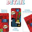 Spider Theme 5th Birthday Banner, Swinging into 5 Door Banner, Red Spider Web 5th Birthday Decorations Party Supplies for Kids, Fifth Decor for 5 Year Old Boys Girls