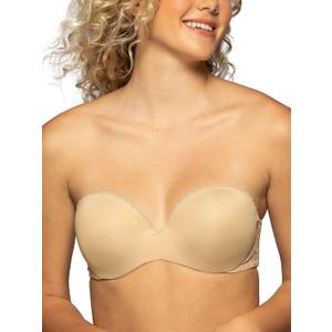 Vanity Fair Women's Gel Touch Padded Strapless Push Up Bra (32A - 38D) (36B, Beige)