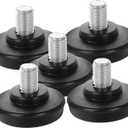 Hemoton 5pcs Heavy Duty Leveling Feet for Barber Chair Fixed Feet for Salon Chair Levelers Screw in Furniture Leveling Replacement Parts, 3.50X3.50X3.00CM