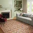 Loloi Rifle Paper Co. Courtyard Collection COU-05 Terracotta 7'-6" x 9'-5" Area Rug feat. CloudPile