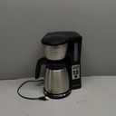 BLACK+DECKER 12 Cup Thermal Programmable Coffee Maker with Brew Strength and VORTEX Technology, Black/Steel