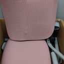 Smug Home Office Desk Chair - Ergonomic Mid-Back Computer Task Chair with Comfy Lumbar Support, Mesh Rolling and 360 Swivel, Flip-up Armrest for Home, Bedroom, Gaming, Study, Student, Pink