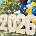 2026 Graduation Decorations - 2.3FT Large PRE-CUT 2026 Marquee Light Up Numbers Kit - Mosaic Foam Board Sign - Class of 2026 Party Supplies Decor for Kindergarten Preschool High School Christmas Wedding Prom