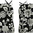 Arden Adirondack Chair Cushion, 2 Pack, 20 x 18, Rain-Proof, Fade Resistant, Cushion for Adirondack, Rocking and Outdoor Chairs 18 x 20, Ashland Black Jacobean (18"D x 20"W x 5"H, Ashland Black Jacobean)