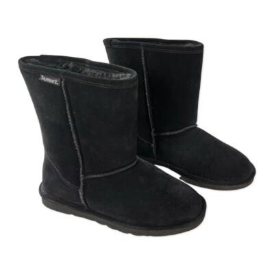 BearPaw Unisex Black Boots,  Size 8