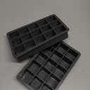 Tovolo Silicone Ice Cube Tray Charcoal Gray Pack of 2 BPA Free Ice Tray Mold for Coffee Drinks Cocktails, Dishwasher Safe Easy Release Perfect 1 Inch Cube Ice Tray for Whiskey Bourbon Spirits
