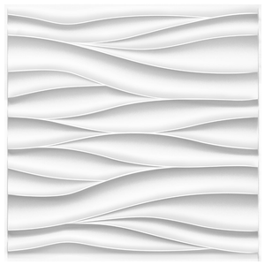 STICKGOO Wave Wall Panels for Interior Wall Decor, White 3D Wall Panels Accent Wall, Paintable 3D Wall Decor Covering Panels for Living Room Bedroom, Pack of 12 Tiles