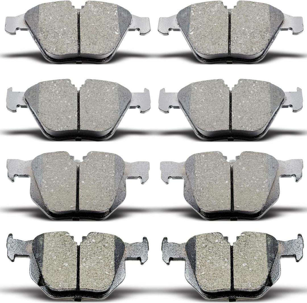 8PCS Front Rear Ceramic Brake Pads Replacement Kit Fit 2007-2008 For BMW 335xi,2007-2013 For BMW 335i,2009-2011 For 335d,2011-2013 For 335is,2013-2015 For X1(D918 D1170)