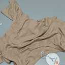 ANRABESS Women Short Sleeve Crewneck Ribbed Knit Slim Fitted Shirts Summer Tops Basic Tee Casual 2026 Fall Outfits Clothes (X-Large, Khaki)