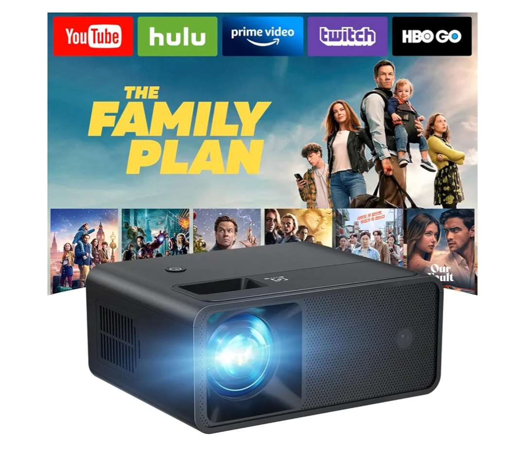 CiBest Mini Projector, Upgraded Full HD 1080P Support Video Projector, Portable Small Movie Projector, Compatible with iOS/Android/Windows/TV Stick/Box/USB/HDMI