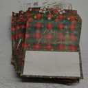 Lecheme 24 Pcs Christmas Gift Bags 6.3''x3.1''x12.6'' Red Green Buffalo Plaid Paper Bags with Handles Merry Christmas Party Favors for Holiday Gifts