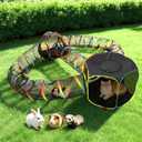 CypherX Outdoor Rainbow Cat Enclosure, 5 in 1 Portable Cat Tents for Outside Cage Free Outside Pet Enclosure Cat Tunnel Outdoor Playground for Indoor Cats and Small Animals