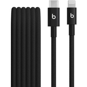 Beats USB-C to Lightning Woven Cable Fast Charging Durable/Tangle-Free Compatible Charger for Apple Devices w Lightning Ports (1.5 m, 5 ft) - Bolt Black