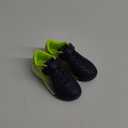 brooman Kids Indoor Soccer Shoes Boys Girls Soccer Cleats Athletic Turf Shoes 8 (Navy Lime)
