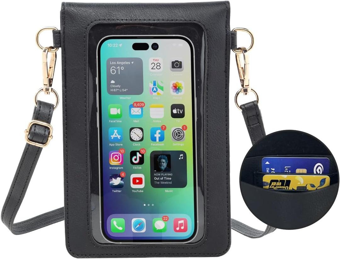 AnsTOP Small Crossbody Bags for Women, Vegan Leather Crossbody Phone Purse, Handheld & Adjustable Shoulder Strap