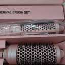 PRO 3-in-1 Thermal Brush Set - Adjustable Temperature, Detachable Curling Brush Heads (1.25", 1.5", 1.77"), Dual MCH, 20s Fast Heating for Quick Volume & Effortless Curls, Rose Pink