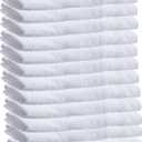 Towels N More 12 White 16x27 Premium Hand Towels with 100% Ring Spun Cotton Loops, Super Absorbent Best for Hotel, Bathroom, Gym, Home or Commercial use (12)
