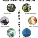 Besmon Woodpecker Bird Scare DevicesReflective Scare Rods Control Device to Keep Birds Away from Patio PoolChristmas Reflective Strip Hanging Home as Decoration (12PCS)