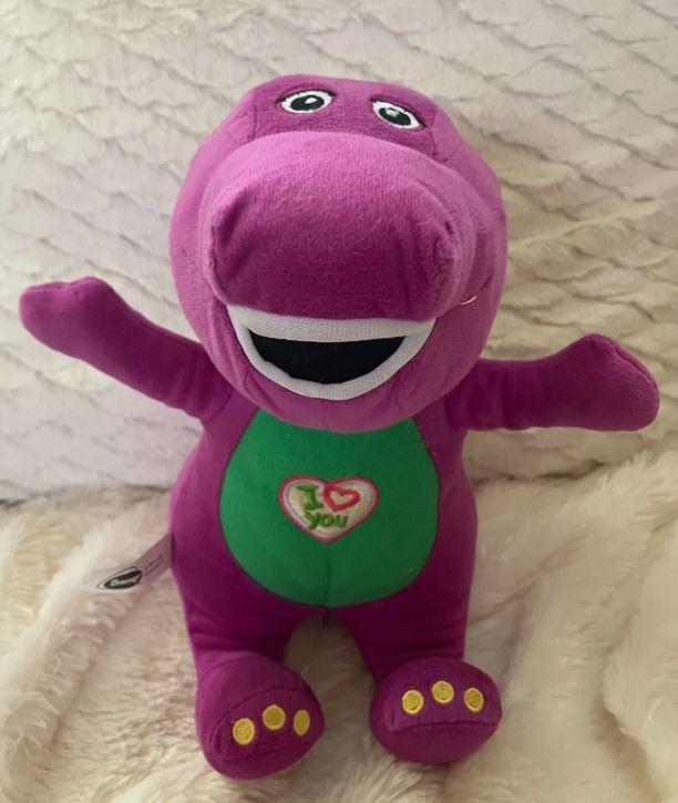 Generic Barney Toys Singing Friend Barney Stuffed Animals Dinosaur Barney Singing I Love You Children's Plush Puppet Toy （15in）