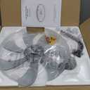 Fszdorj 20'' Ceiling Fan with Light and Remote,Balck Low profile Fandelier