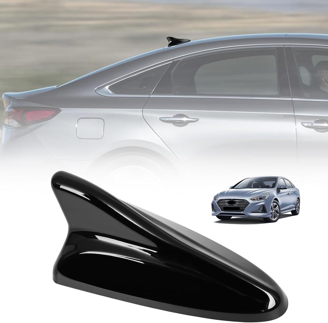 Shark Fin Antenna Cover,Car Roof Antenna Caps Compatible with Hyundai Sonata LF 4Doors Sedan 2014-2019,for Elantra 2011-2016;for Kia Optima 2014-2016,96210-3X100/962102T700ABT,Glossy Black