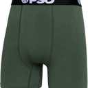 PSD Underwear Mens Boxer Briefs - 3 Pack Boxer Briefs, Mid Length, Soft & Breathable Boxer Briefs for Men (XXL)